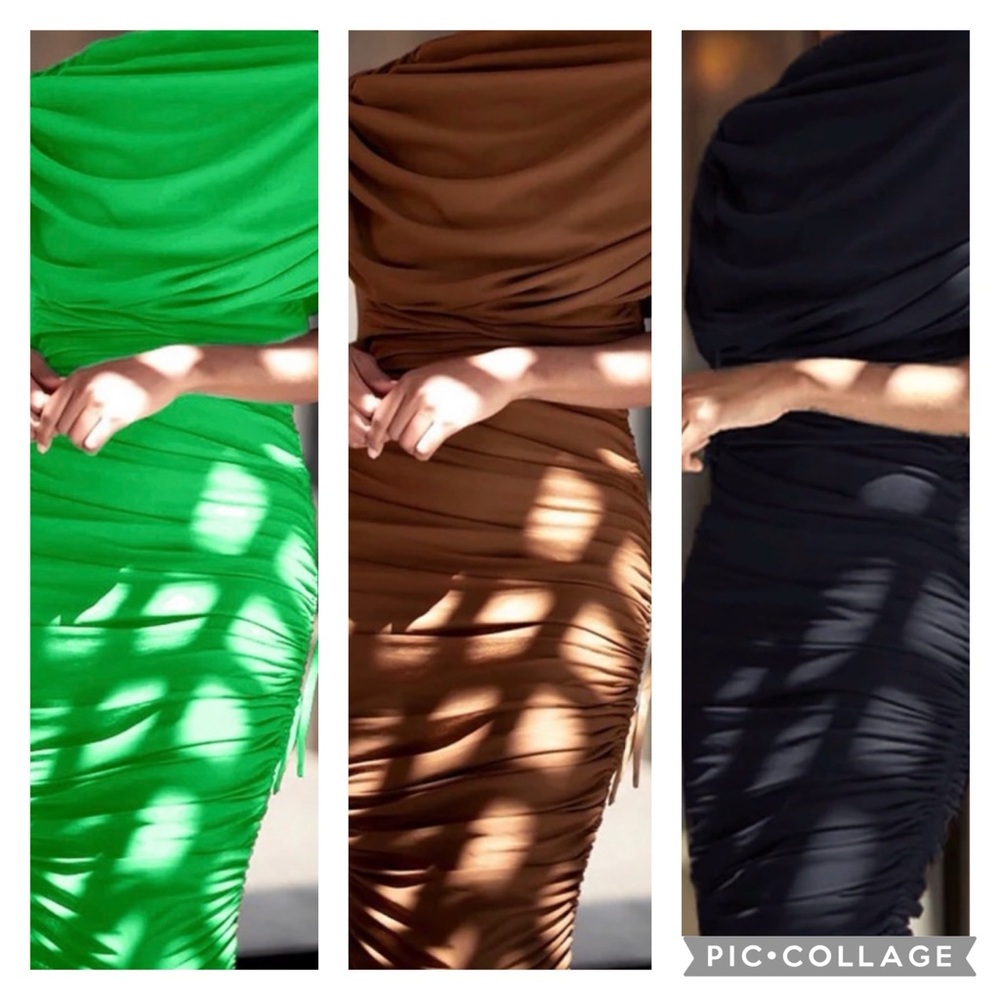 3 DRESS BUNDLE Size Medium ruched design Maxie dresses!